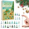 Sea Glass Christmas Tree Advent Calendar,24 Days Of Ocean Themed Holiday Surprises,2D Acrylic Handmade Seaside Christmas Decor,