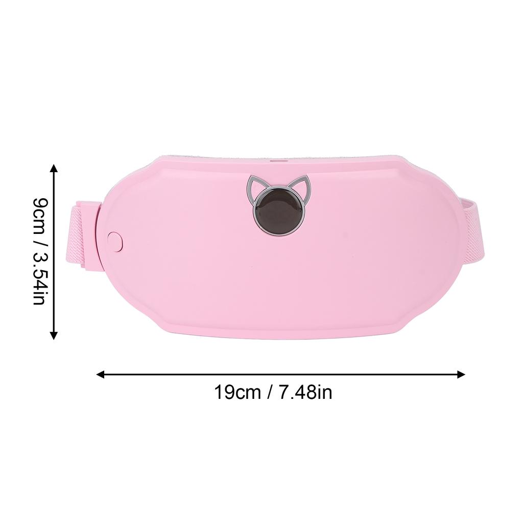 Menstrual Heating Belt 6 Temperature Gear Quickly Heating Vibration Electric Waist Belt for Women Pink
