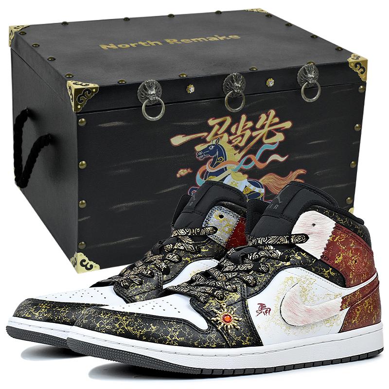 Jordan Air Jordan 1 Abrasion Resistant Low Top Vintage Basketball Shoes Men's DQ8426-001(Team1676-S-BOX)