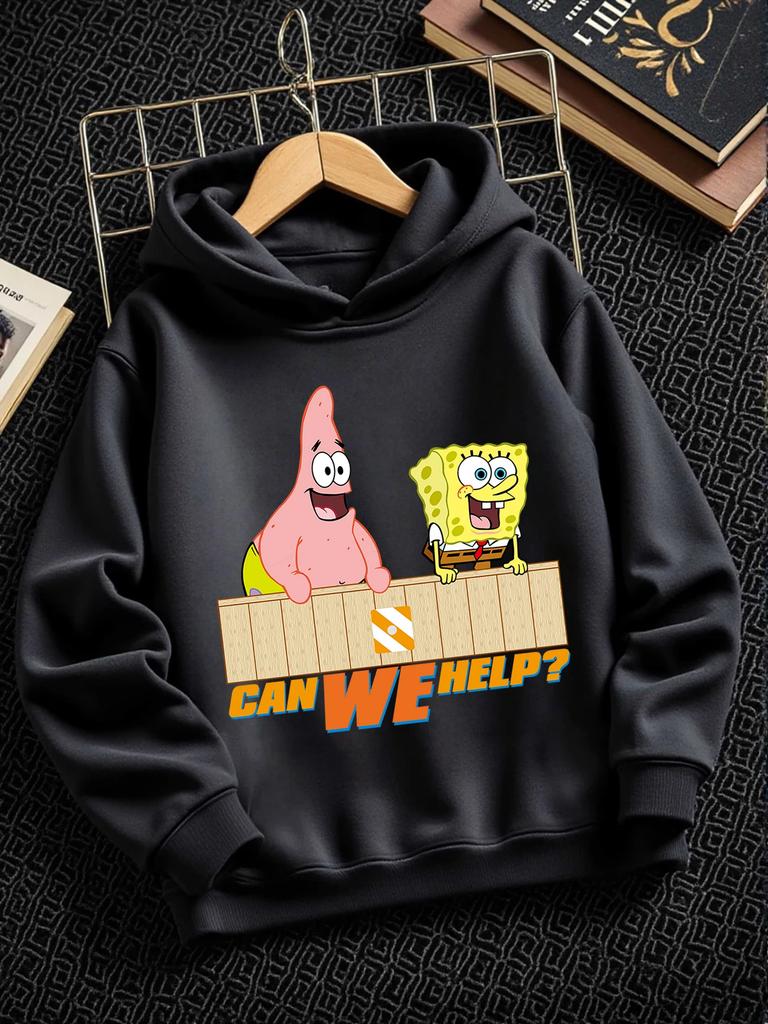 Pearl SpongeBob Hooded Sweatshirt For Kids Summer Cute Crewneck Age 3-14