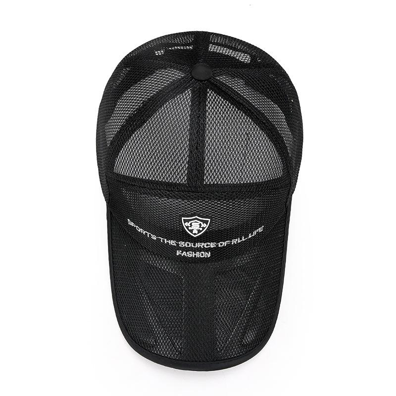 Mesh Cap Men's Spring and Autumn Casual Hat Summer Sunscreen Baseball Cap Autumn Outdoor Fishing Breathable Thin Mesh Cap