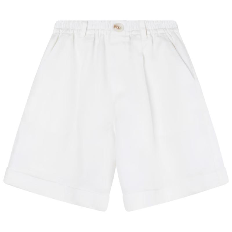 

Mucmukn Boys Lyocell-Linen Relaxed Cuffed Shorts 130