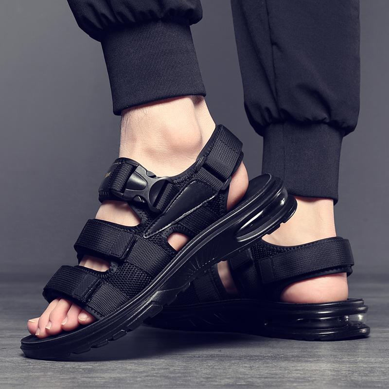 Fashion 2025 New Design Men Rome Sandals Leather Fashion Sandals Black Men Summer Shoes Comfortable Cushion Soft Gladiator Sandals