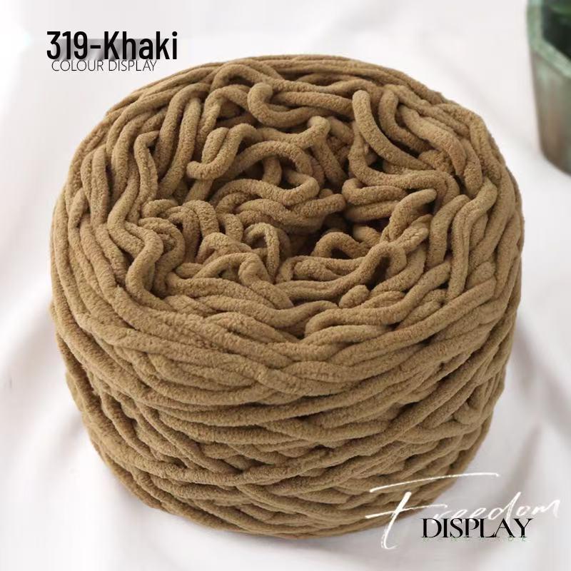 New 3.8 Liang Colored Ice Yarn: Thick Single-Strand for Crochet - Ideal for Shoes, Slippers, Scarves, and Seat Cushions.