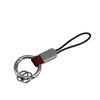 Simulated Leather Keychain With Finger Ring And Adjustable Wrist Strap Trendy Key Holder For Car Keys Organization