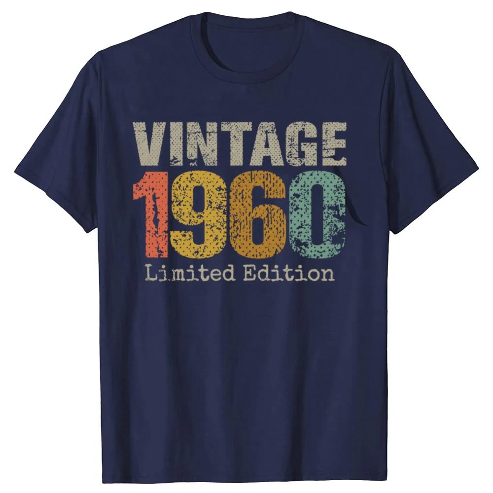 New Men 64 Year Old Gifts Vintage 1960 Limited Edition 64th T Shirt Casual Tee Shirt Casual Short Sleeve Vintage Couples T-Shirt