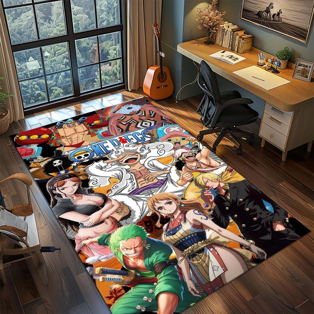 One Piece Anime Rug Carpet Large Area Rug Non Slip Washable Floor Mat Gamer Room Bedroom Home Decor -QJY