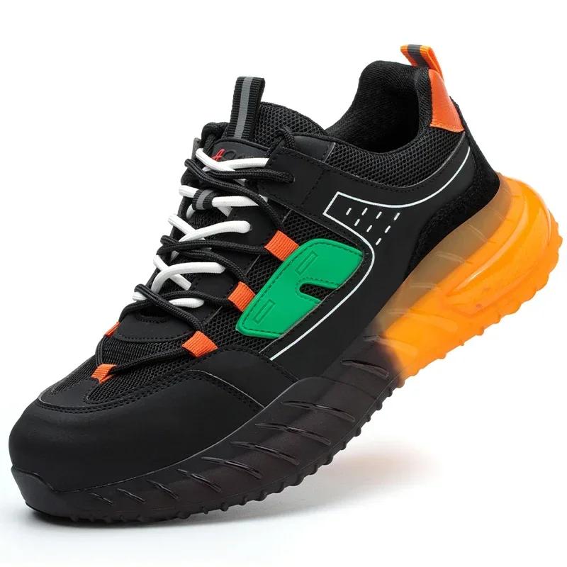 

industrial work sneakers protection shoes with steel toe lightweight breathable work shoes anti-puncture safety shoes 48 47 46 36
