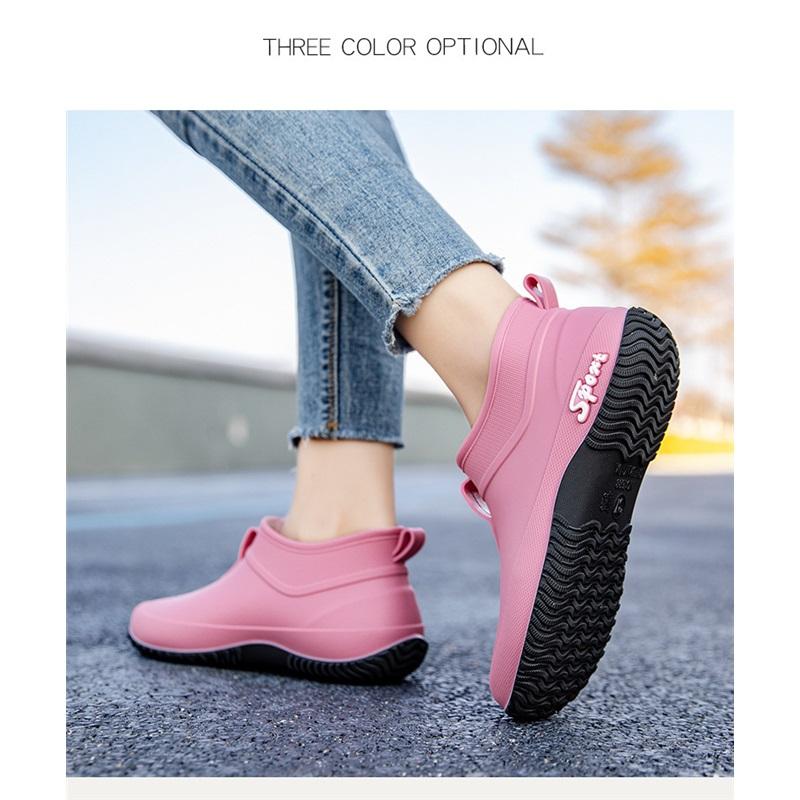Ladies' Fashionable Outdoor Daily Leisure Anti Slip Waterproof Wear Resistant Rain Shoes Rubber Shoes
