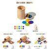 Colorful Stick Wooden Block Color Shape Classification Cylinder Toy For Sensory Training And Motor Skills Development