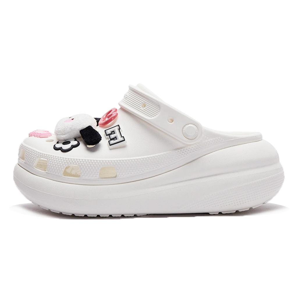 Crocs Crush Clog EVA Bubble Jellyfish Sweetheart Handkerchief Cute American Casual Personality Hole Shoes Unisex Black Pink White