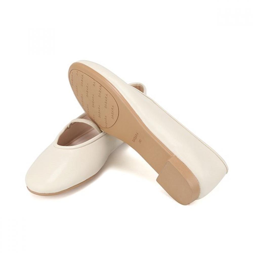 Barbara Leather Soft Minimal Feminine Mary Jane Flat 1cm 4 Colors Bqj128