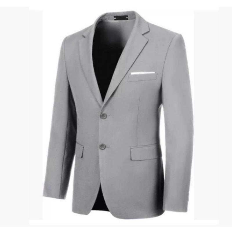 Spring and Autumn Men's Solid Color Double-button Business Casual Single-piece Small Suit Trendy Dress Suit Jacket