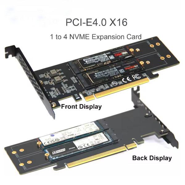 PCIe To M2 NVME Adapter Card PCI-E 4.0 X8 X16 NVME M Key SSD Converter M.2 PCI Expansion Card For 2230 2242 2260 2280