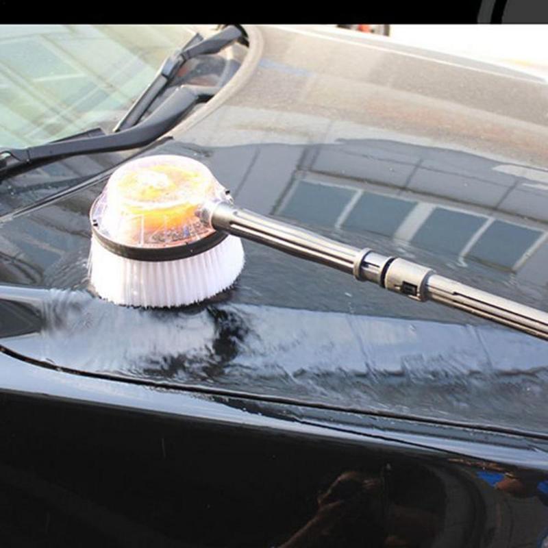 HOT SALE Car Wash Brush Auto Windshield Cleaning Machine High Pressure Rotated Soft Round Shape Brush With Water Hose Adapter
