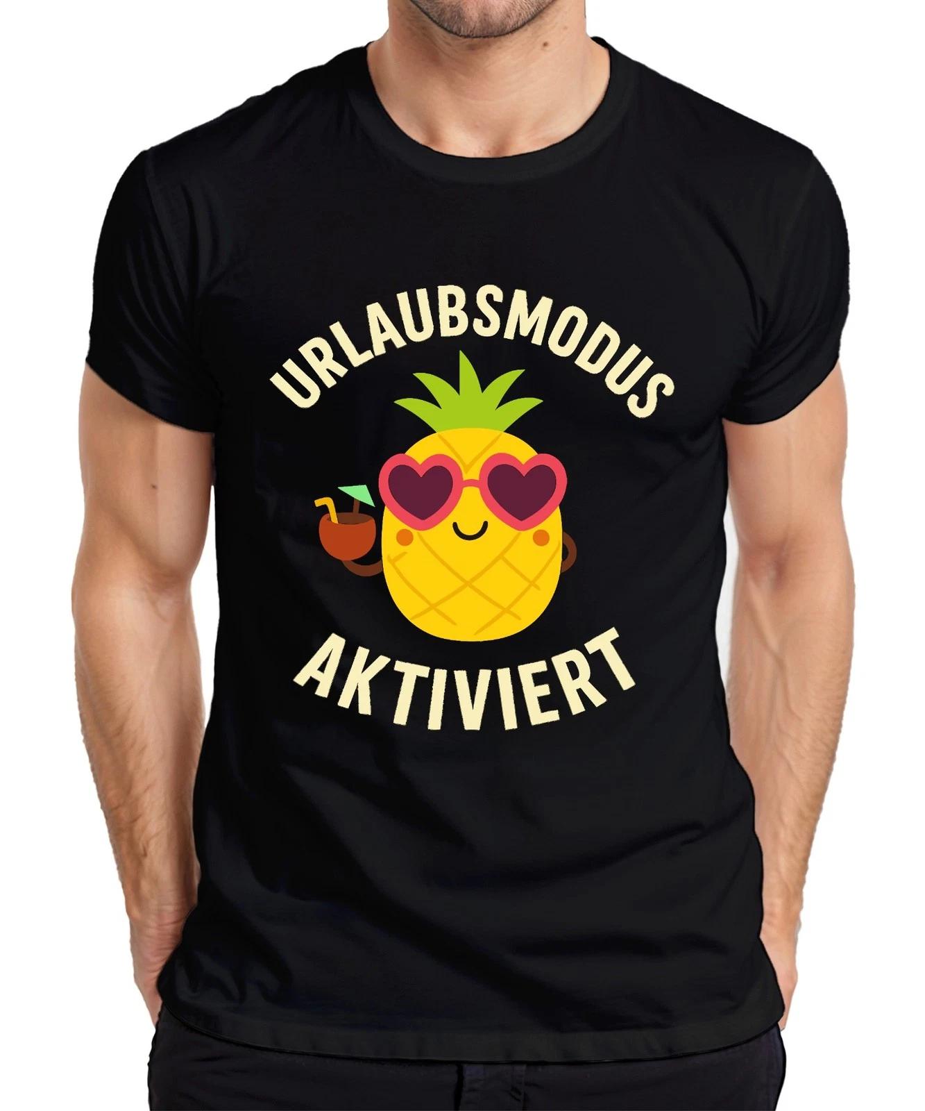 Urlaubsmodus aktiviert Ananas Sonnenbrille Cocktail Sommer Strand Herren T-Shirt L