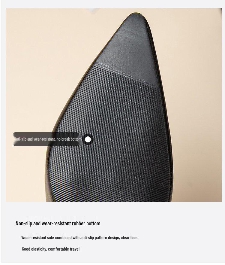 2021 Summer Women's Low-Cut Chunky Heel High Heels - Pointed Toe, Comfortable Korean Style