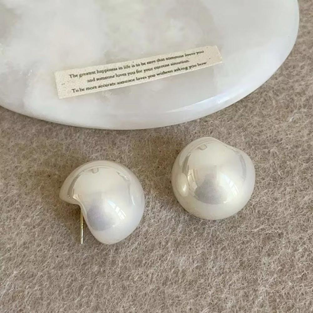 Imitation Pearl Temperament Earings Half Circle Bridal Wedding Jewelry  For Women Girls