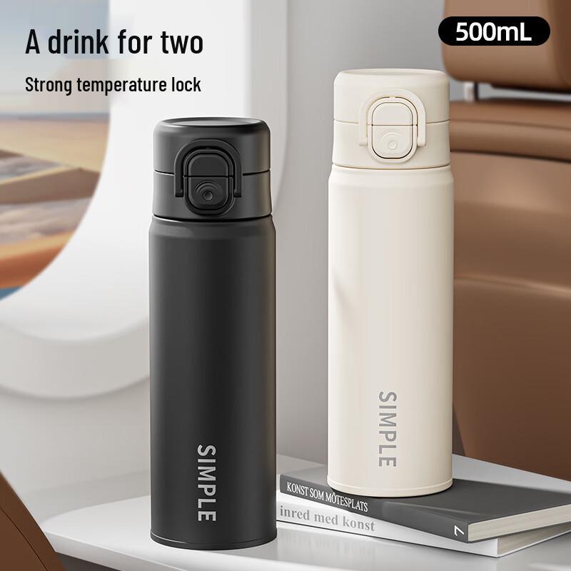 Minimalist 316 Stainless Steel Dual-Lid Insulated Bottle
