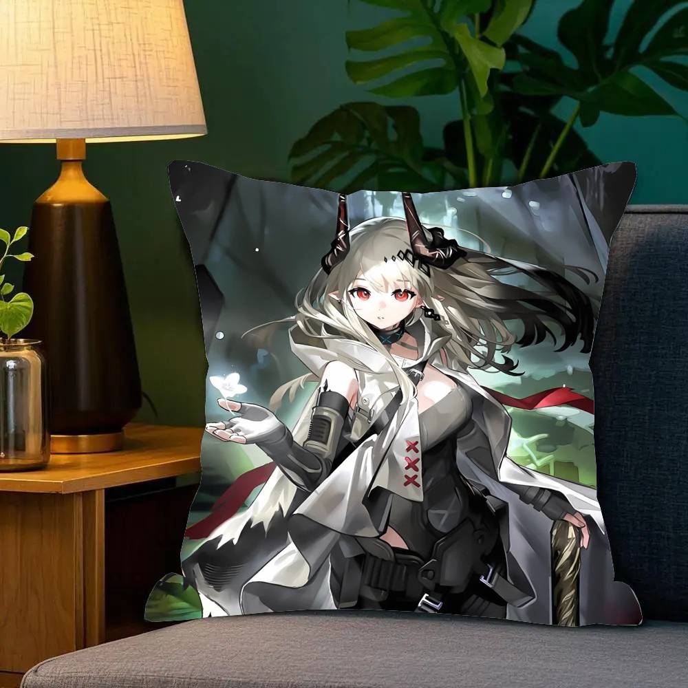 Mudrock Game A-Arknights Pillow Case Fashion Square Pillowcase Bedroom Sofa Room Ins Decoration Leisure