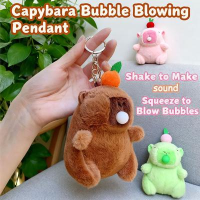 Süße Capybara Plüsch Schlüsselanhänger Rucksack Anhänger Kawaii Schlüsselring Plüschtier Auto Dekoration Stofftier Weiche Spielzeuge Geburtstagsgeschenke