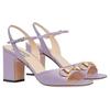 Gucci Horsebit Leather One Strap Sandals Women's Purple 771603 C9D00 5236