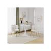 Chaises de salon - MUVOE - Lot de 2 - Velours blanc - Design pétale - Confort ergonomique
