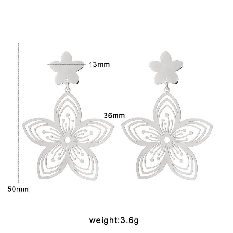 Meishi Duo European & American Style 18K Gold Star Snowflake Luxury Earrings