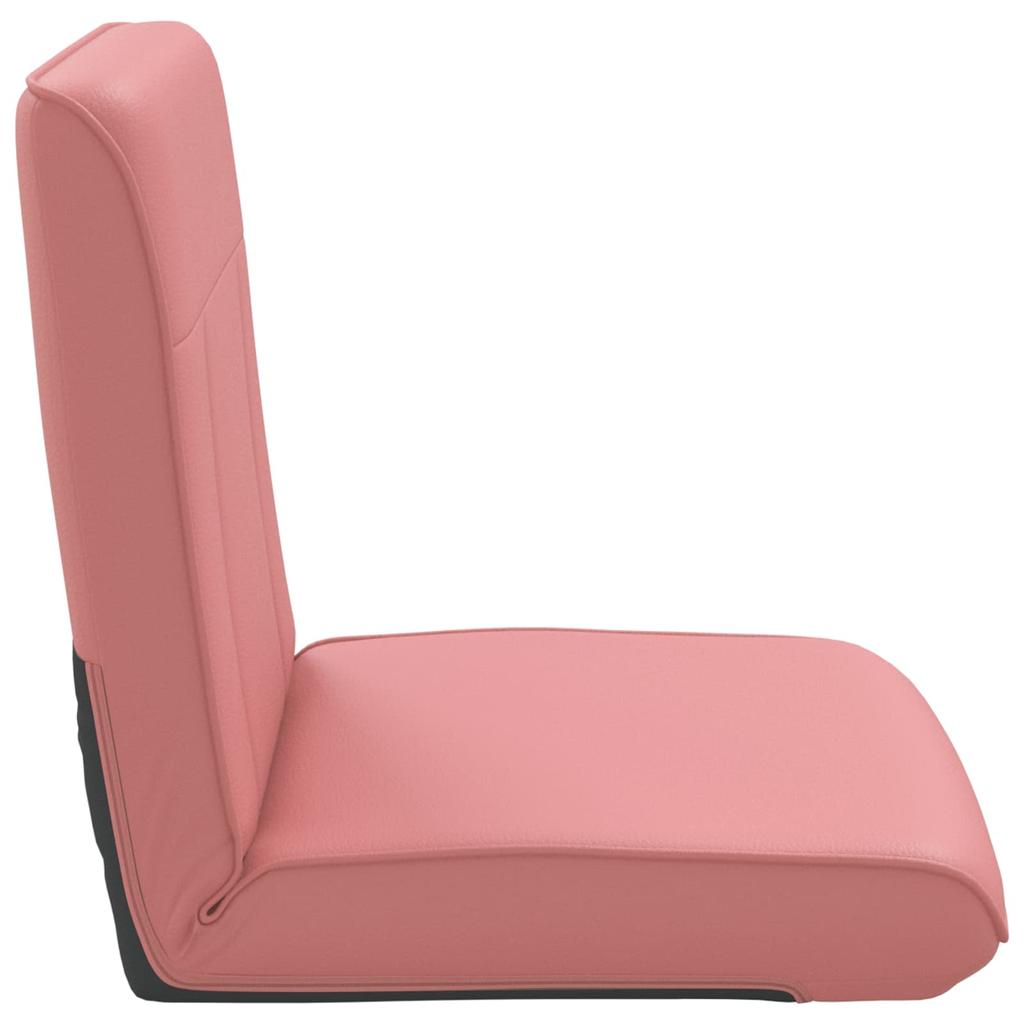 Adjustable Footstool Pink Faux Leather