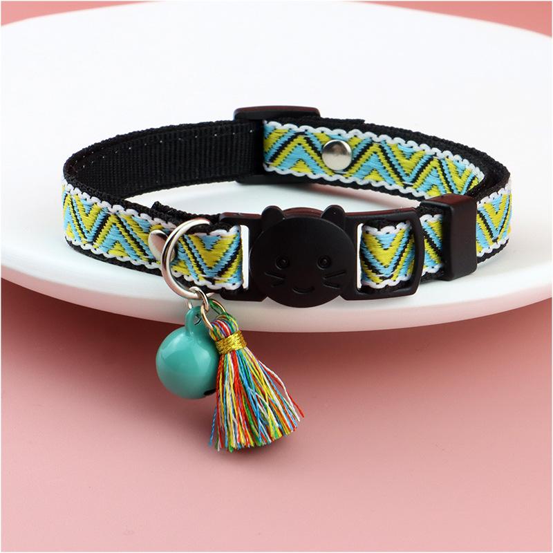 Pet Collar for Small Dogs Adjustable Buckle Cat Collar with Bell Pet Supplies Cats Dog Necklace Pet Dogs Accessories