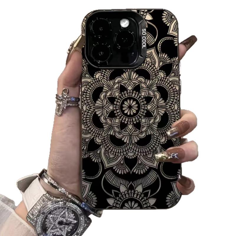 Retro Totem Pattern Phone Case for Apple iPhone 12 to 17, Cross-Generation Creative Design