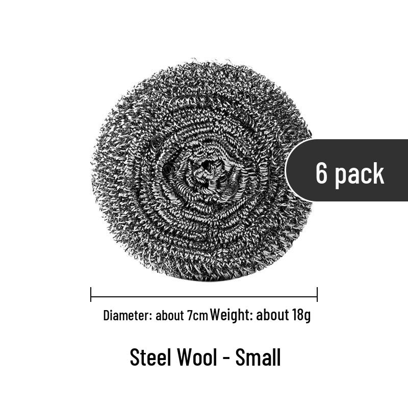 Durable Dishwashing Brush & Pot Scrubber with Steel Wool