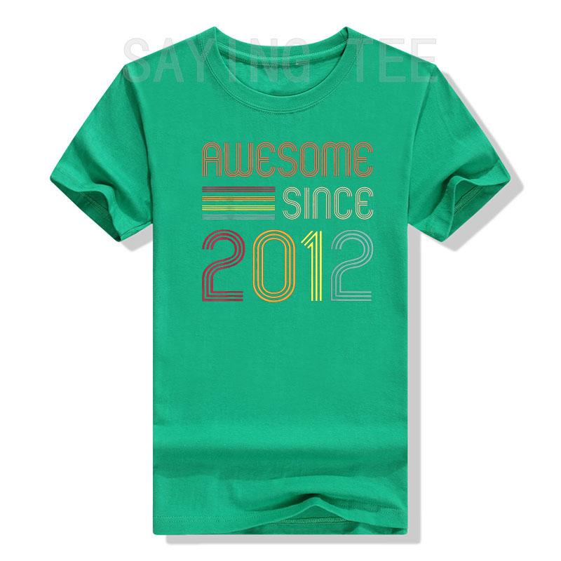 Awesome Since 2012 11th Birthday Retro TShirt 11 Years Old Sayings Graphic Tee Tops Short Sleeve BornIn2012 Clothes Gifts