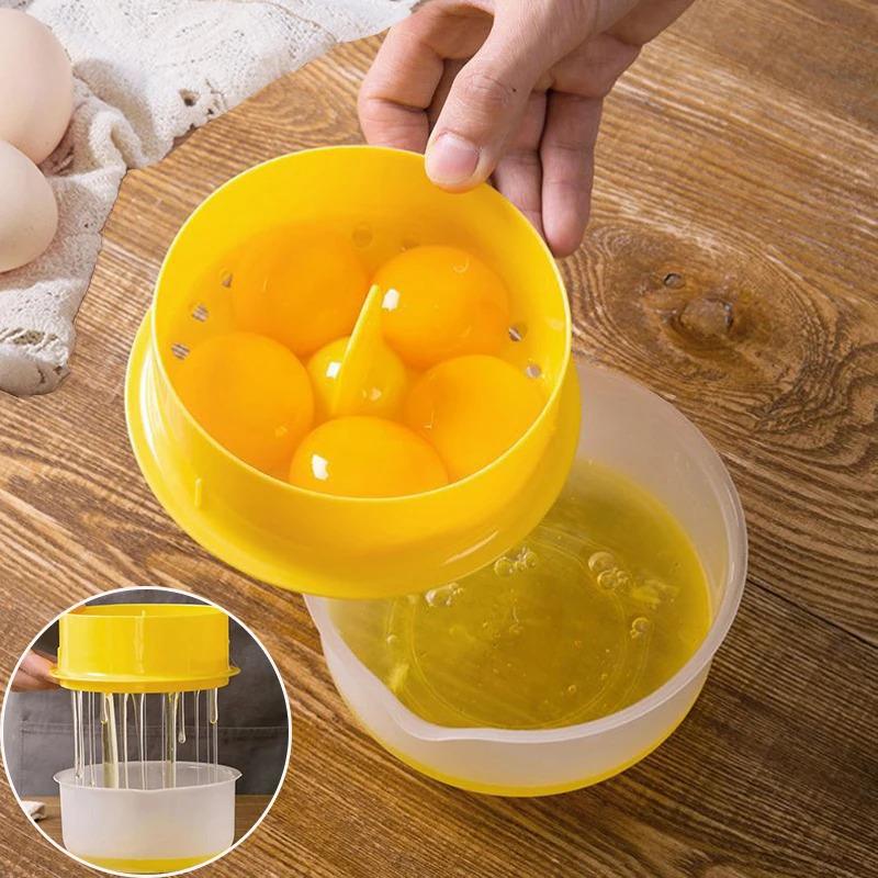 1pc Egg Yolk Separator, Transparent Kitchen Tool, Large Capacity