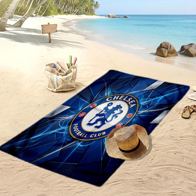 Chelsea FC Printed Beach Towel Quick Dry Soft TowelPortable Large Rectangular Beach Blanket for Travel Swimming Pool