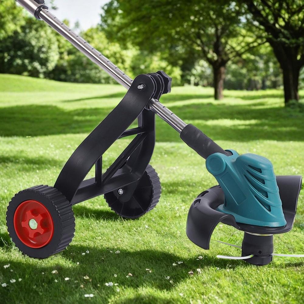 Universal Adjustable Lawn Mower Support Wheel Attachment Garden Grass Trimmer Detachable Auxiliary Wheel Quick Change Power Tool