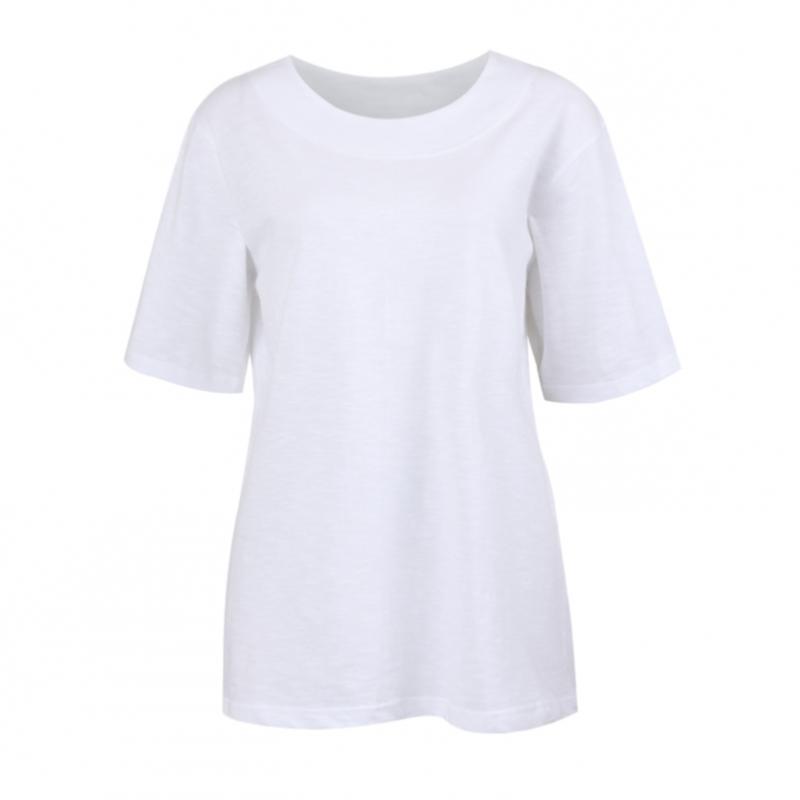 Shop   Women Simple Slim Plain Tee Dark Red Dai Wsh 0240