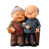 Hand-in-Hand Elderly Couple Figurine: Romantic Home Decor, Wedding or Valentine's Gift