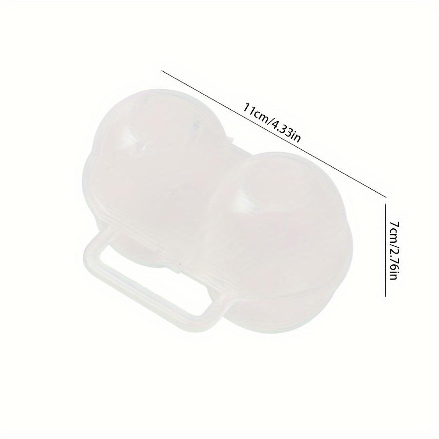 1pc Portable Egg Carrier Box, Plastic Egg Holder with 2 Compartments, Kitchen Fridge Safe Egg Storage Container, Shockproof Egg Organizer Case