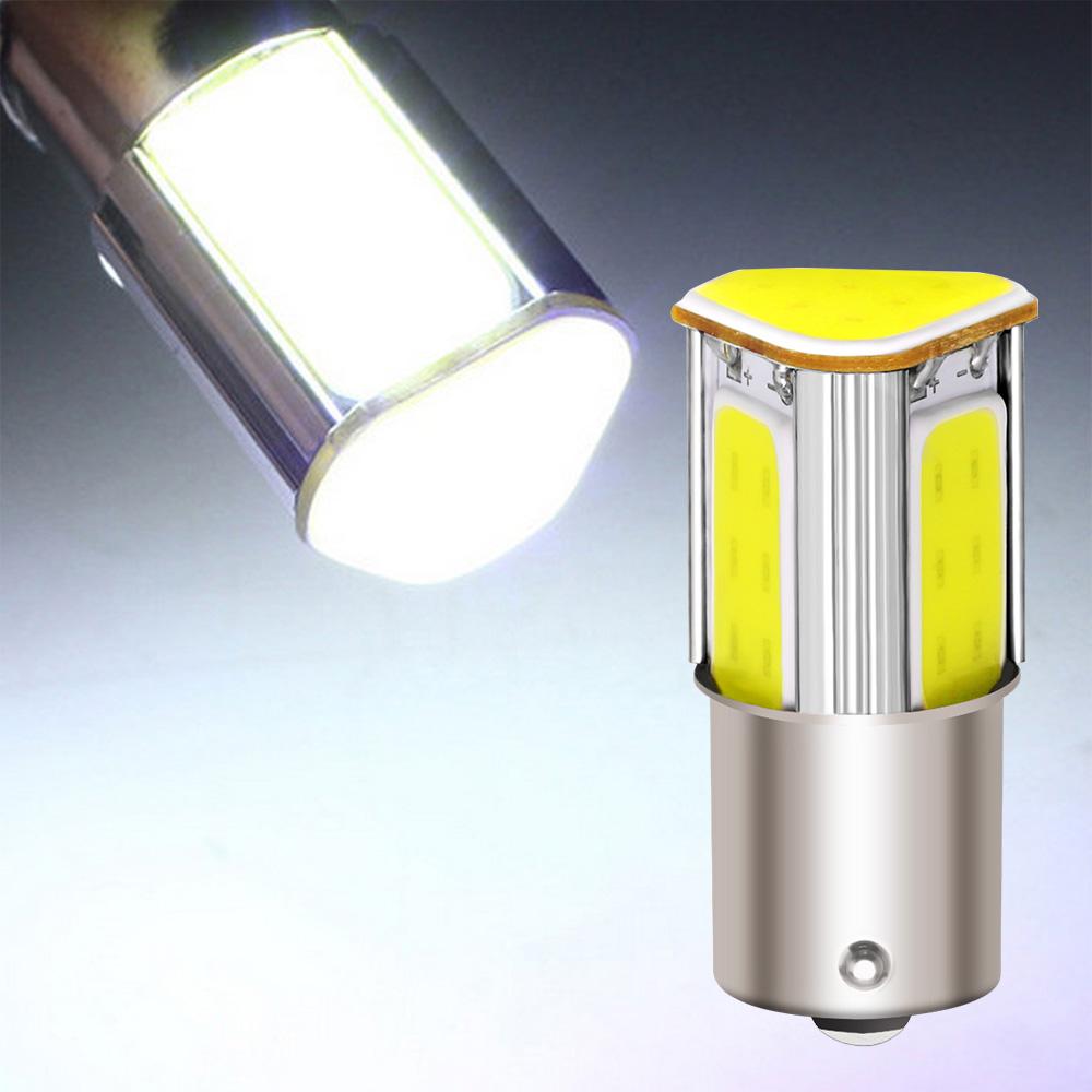 1 x weiße COB-LED mit zwei Kontakten, 1157 bay15d p21/5 W, Auto-LED-Blinkerleuchte, 1156 ba15s p21w, automatische Bremsleuchte, 12 V, rote, gelbe Diode