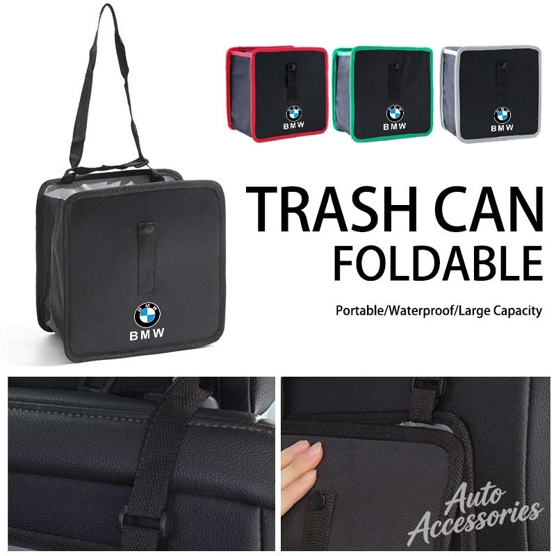 Portable Car Storage Box Foldable Hanging Trash Can Storage Case For BMW X1 X2 X3 X5 X6 X7 G30 G20 G32 G11 G12 F30 F34 Sticker