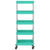 VidaXL Kitchen Trolley 5 Levels Turquoise 42x29x128 Cm Iron and ABS 336334