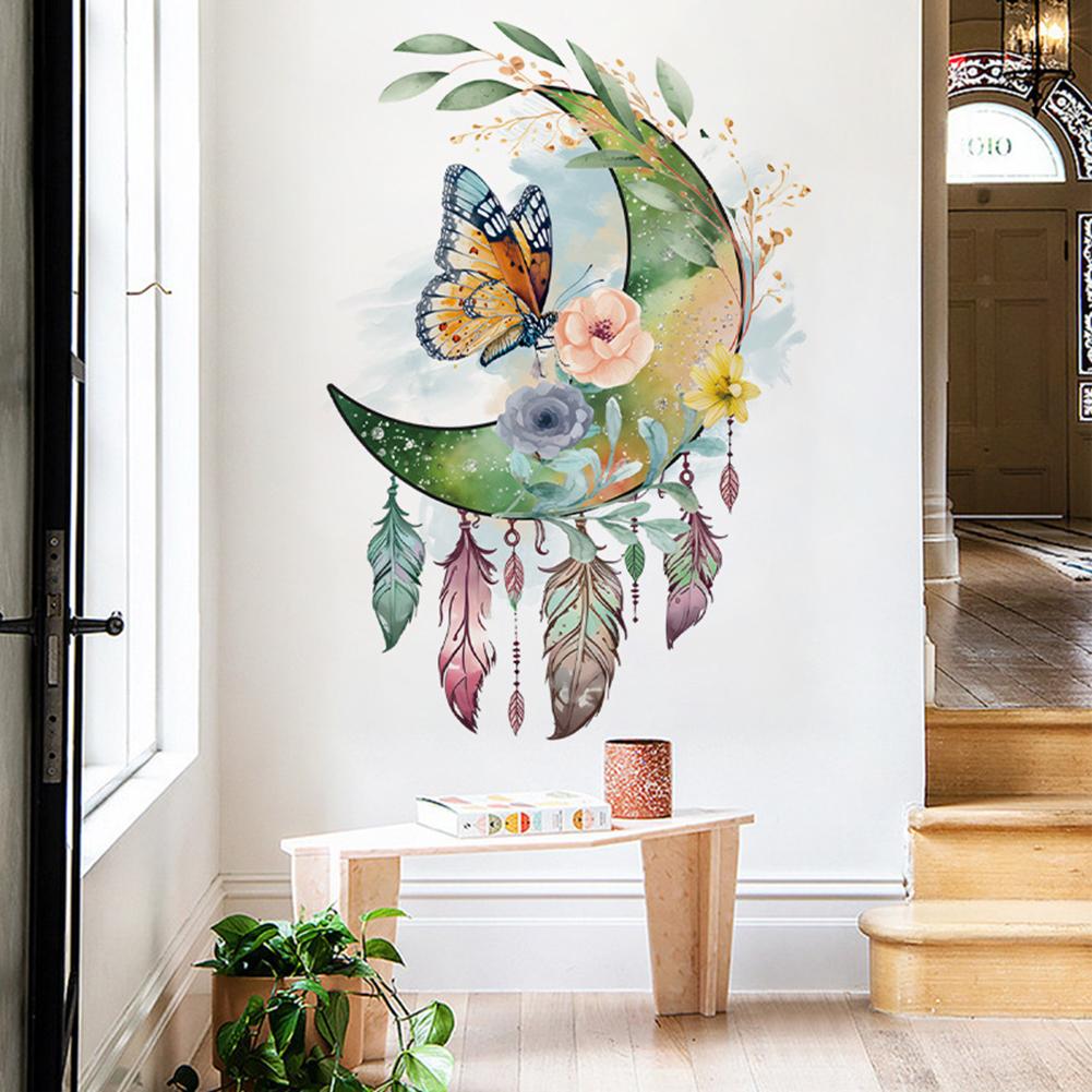 Butterfly Dreamcatcher Wall Sticker with Multi Layer 3D Texture and Waterproof Construction Designed for Unique Wall Styling