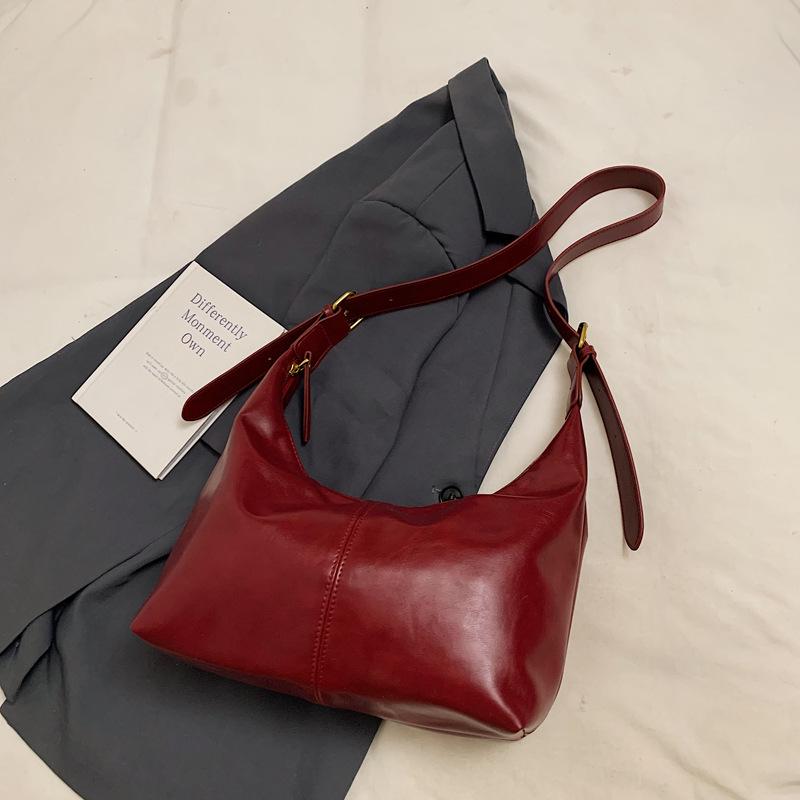 

Ретро сумка женская большой вместимости новая универсальная повседневная нишевая на плечо кроссбоди сумка-пельмень для通勤