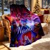 Custom Name Personalized Huggy Wuggy Print Blanket, Home Decor, Bedroom, Sofa, Camping, Couch, Gifts for Birthday Christmas