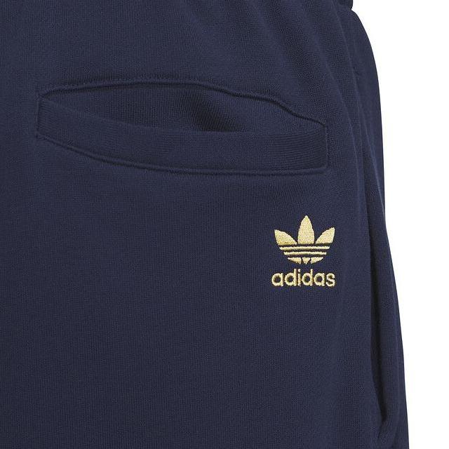 Adidas Originals Logo Print Elastic Waist Cuffed Knit Joggers Men Bottoms Blue JE3468