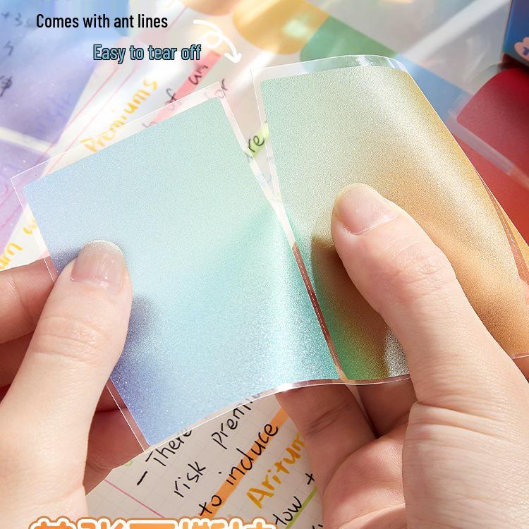 Pearlescent Transparent Tearable Sticky Notes for Students