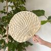 Home Decor Handmade Fan Large Woven Fans High Quality Braided Cattail Hand Fan