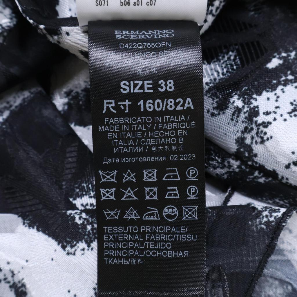 ERMANNO SCHERVINO ES9861162 Black x White Lace Floral Sleeveless Dress dress 38 blackUsed