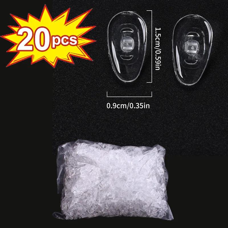10/100PCS Air Chamber Clear Oval Eyeglass Nose Bracket Silicone Nose Pads Eyewear Anti-drop Sunglasses Glasses Accessories